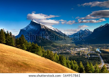 Banff Townsite in the Rocky Mountains Alberta Canada