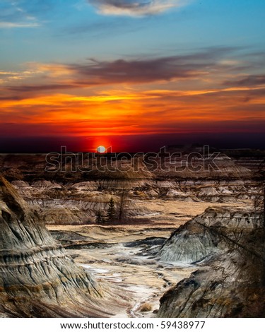 Similar – Image, Stock Photo Badlands in Alberta Canada