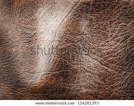 Closeup of crumpled leather texture for art design.