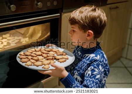 Similar – Image, Stock Photo Funny blond kid with long hair