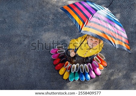 Similar – Image, Stock Photo Child stands under a pepper tree in the sun