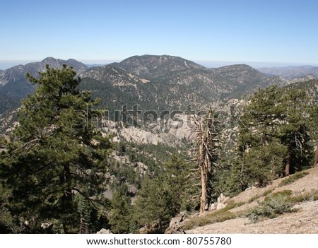 View from the Pacific Crest Trail on the way to Mt. Williamson, Angeles National Forest, California
