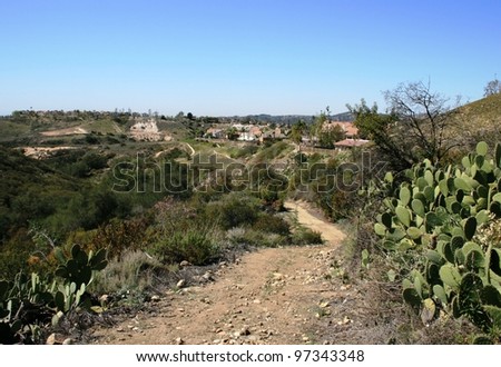 Nature trail through Orange County, California