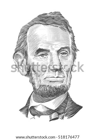  Portrait of Abraham Lincoln. Vector illustration .eps10.  