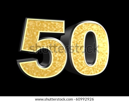 Golden Number 50 Stock Photo 60992926 : Shutterstock