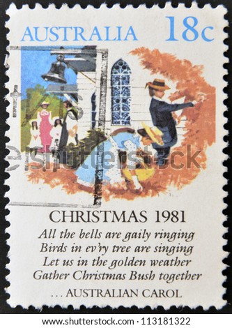 AUSTRALIA - CIRCA 1981: A stamp printed in Australia shows Christmas Bush, circa 1981