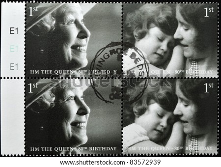 UNITED KINGDOM - CIRCA 2002: A stamp printed in United Kingdom shows Queen Elizabeth II, serie, circa 2002.