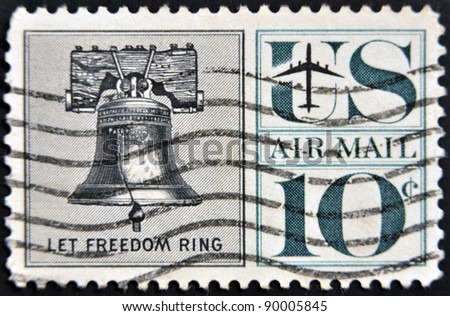 UNITED STATES - CIRCA 1959 : depicting liberty Bell, in-scripted \