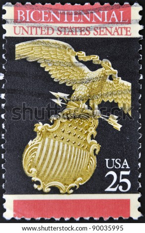 UNITED STATES OF AMERICA - CIRCA 1989: A stamp printed in USA dedicated to senate, circa 1989