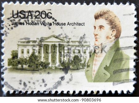 UNITED STATES - CIRCA 1981: stamp printed in USA, shows architect of White house, circa 1981