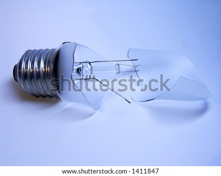 broken light bulb - broken idea