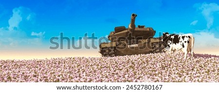 Similar – Image, Stock Photo Tank Nature Meadow Vehicle