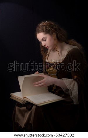 renaissance style girl portrait like a paynting