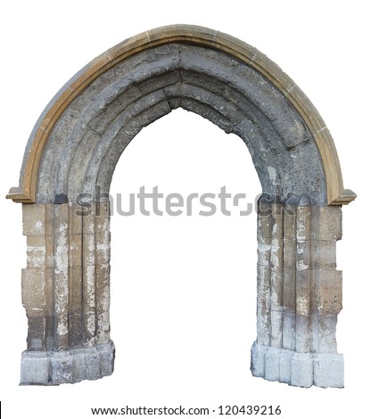 A Gothic Arch isolated on white background