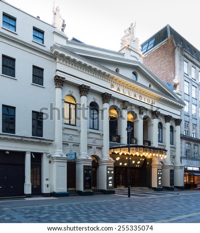 LONDON, UK - February 22  2015:The Palladium theater in londons west end