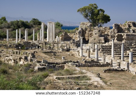 The Ruins of Salimis in the Turkish Republic of Northern Cyprus. These ruins date back to the 11th Century BC.