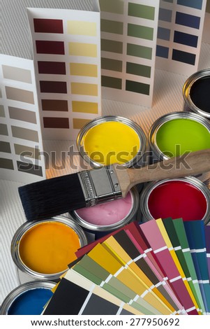 Painting and decorating - Color charts and tester pots