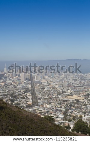 San Francisco, panoramic view of the Mission District