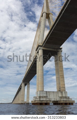 The Manaus-Iranduba Bridge (called Ponte Rio Negro in Brazil) is a bridge over the Rio Negro with 3595 meters of length that links the cities of Manaus and Iranduba. It was opened on Oct 24, 2011