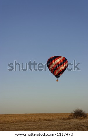 Hot Air Balloon about to land