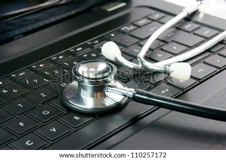 computer and stethoscope