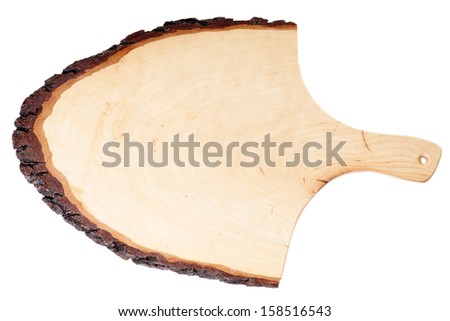 Wooden board isolated over a white background / wooden board