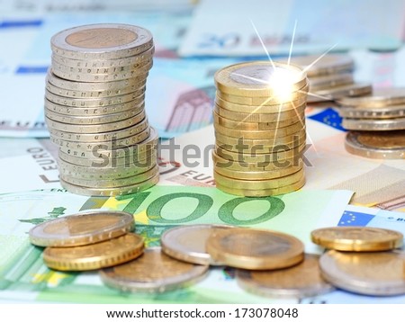 Euro coins and euro banknotes / Euro Money