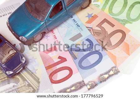 Model Cars and euro banknotes / Car and money