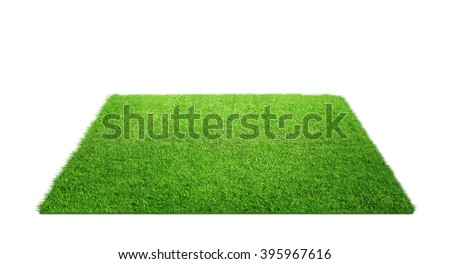 Close up of grass carpet isolated on white background with copy space 商業照片 © 