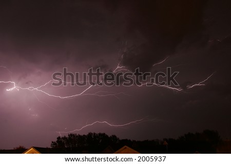 sky lightning clouds thunderstorms weather