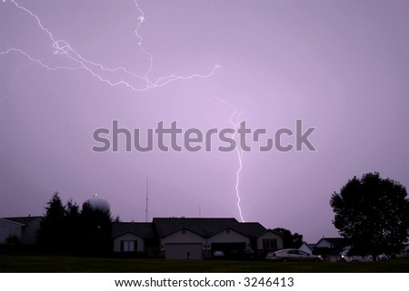 cloud lightning thunder storm weather rain