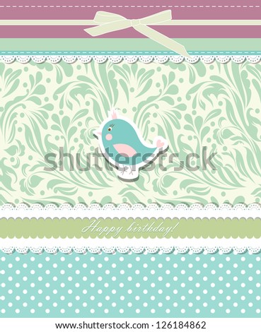 Vintage art  background for invitation, backdrop, baby hand drawing card, new year brochure, banner, border, wallpaper, template, texture raster version