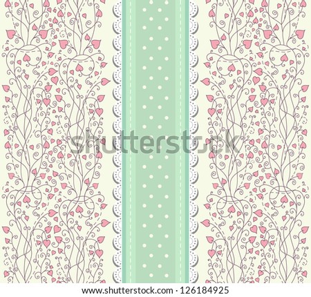 Vintage green background for invitation, backdrop, card, new year brochure, banner, border, wallpaper, template, texture raster version