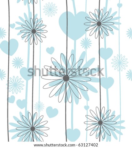 Seamless Flower Texture (Vector Version Eps 8). Raster Version Is Also