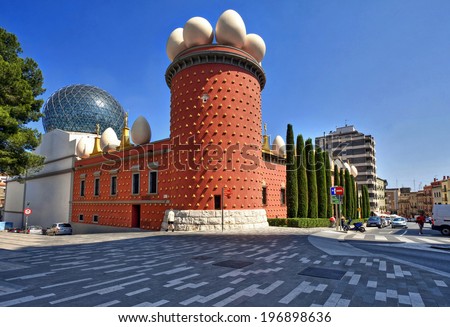 FIGUERES, SPAIN - AUGUST 04, 2011: The Dali Theatre and Museum. The museum displays the single largest and most diverse collection of works by Salvador Dali.