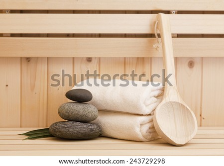zen stones and sauna accessories