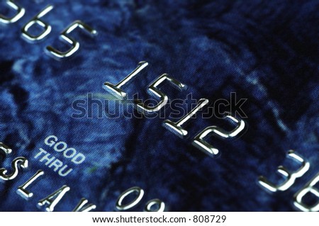 banking card in close up