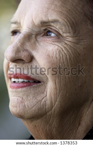 old lady (focus on the eye)