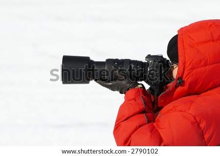 winter shoot  (focus point on the telephoto lens)