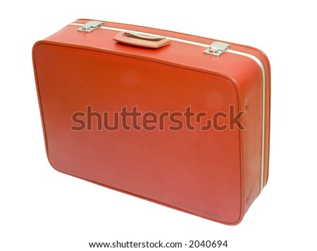 An old retro suitcase used in the sixties