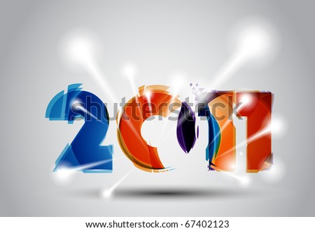 Colorful New Year Illustration - 67402123 : Shutterstock