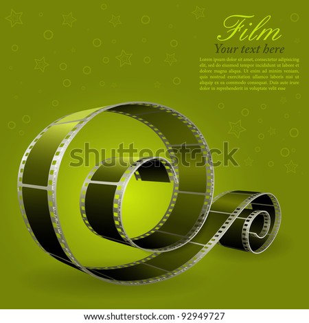 Realistic photographic film, element for design, raster version