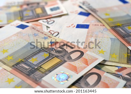 50 euro banknotes as background