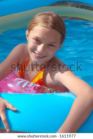 Summer backyard swim