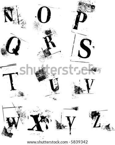 Newspaper Cutout Styled Letters, Easily Editable Stock Vector ...