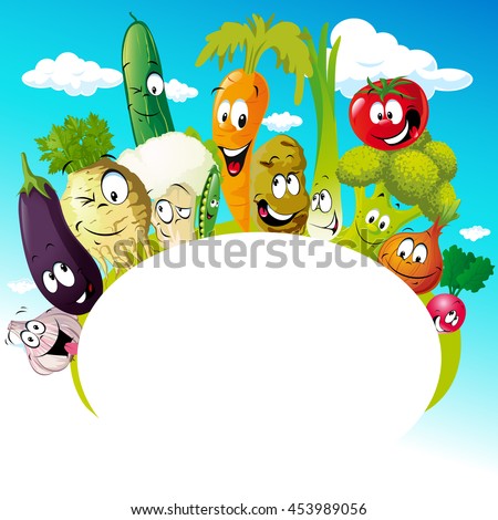 Similar – Image, Stock Photo Funny, laughing cartoon cauliflower figure, isolated against a white background, with both hands thumbs up.