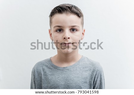 Similar – Image, Stock Photo shoulder haired boy