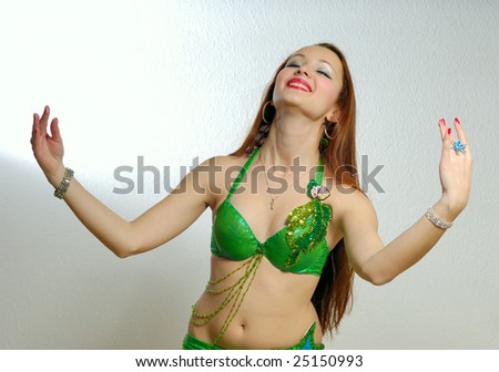 Young oriental dancing girl