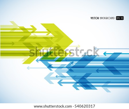 Abstract background with colorful arrows. 