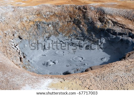 boiling mud pools in Iceland NÃ¡mafjall